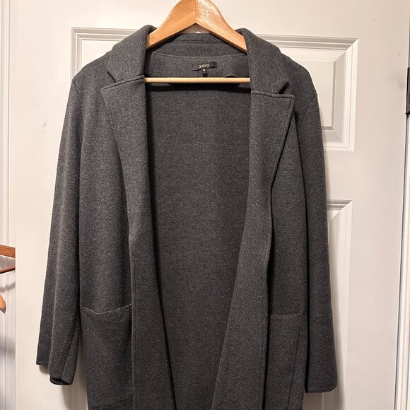 Quince Jackets & Blazers - Quince Organic Cotton Knit Blazer — Charcoal (Size M)